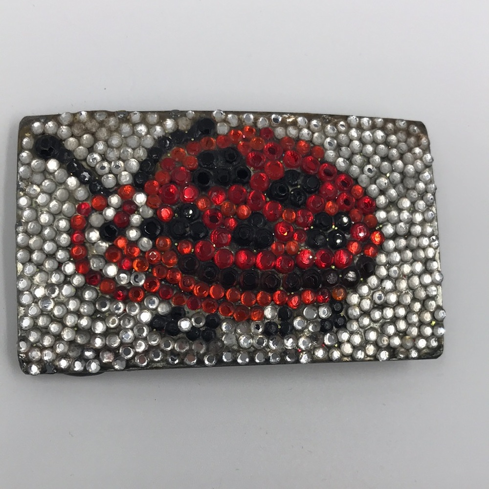 Vintage Bedazzled Ladybug Beltbuckle ROC Taiwan